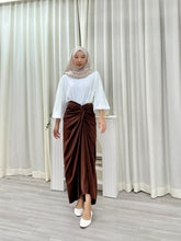 Load image into Gallery viewer, Textured Satin Wrap Skirt

