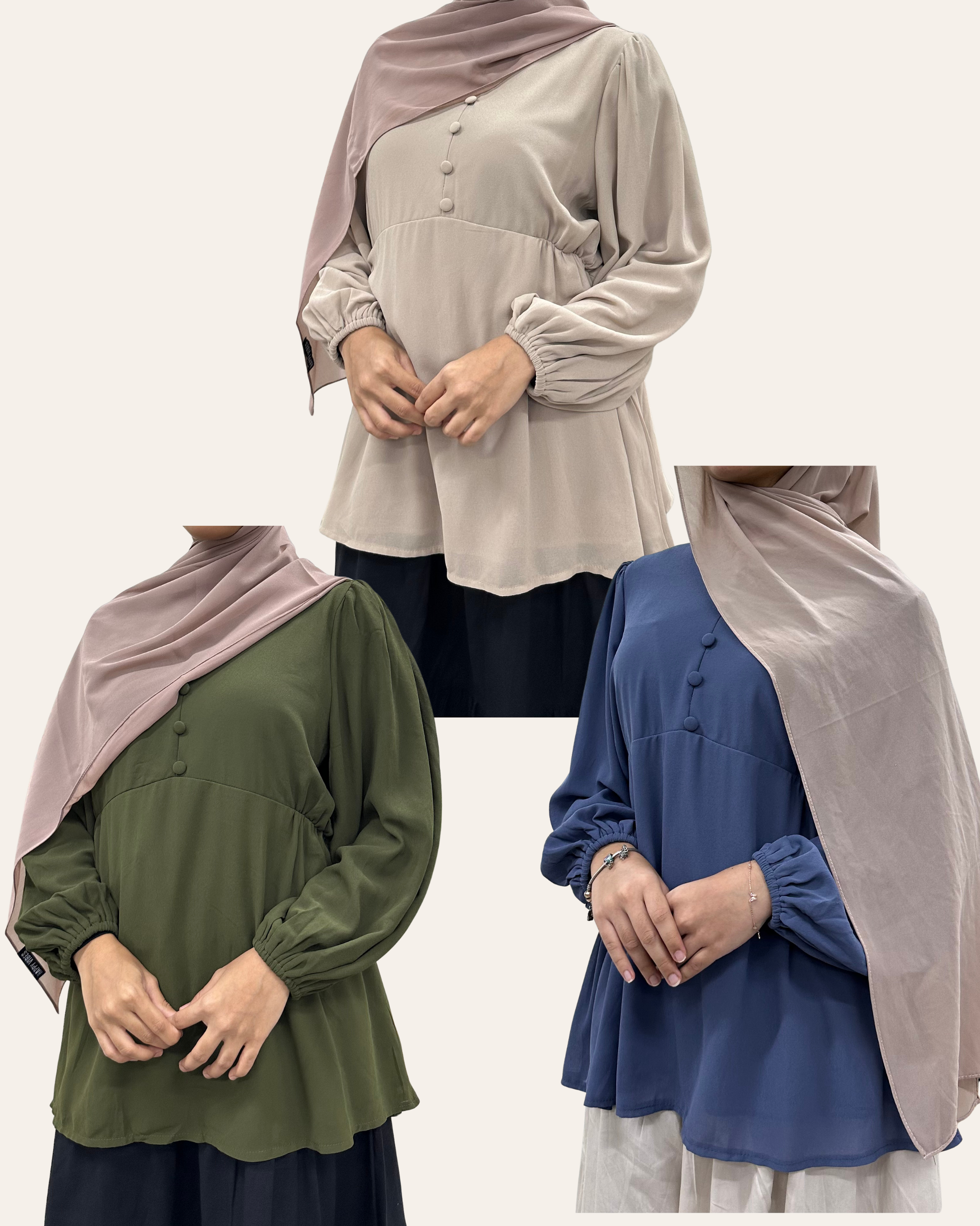 Arabella Flare Peplum Top – Happy Vibes
