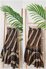 Load image into Gallery viewer, Mermaid Pleated Batik Skirt -  Monochrome
