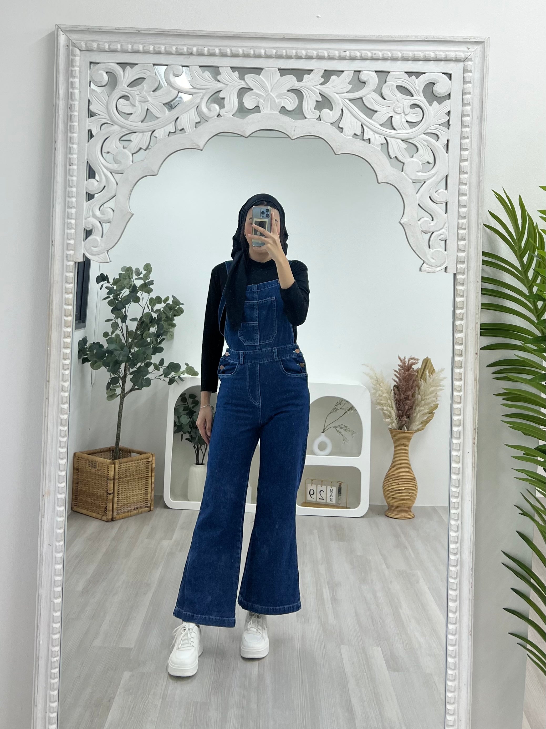 Denim Pinafore Overalls