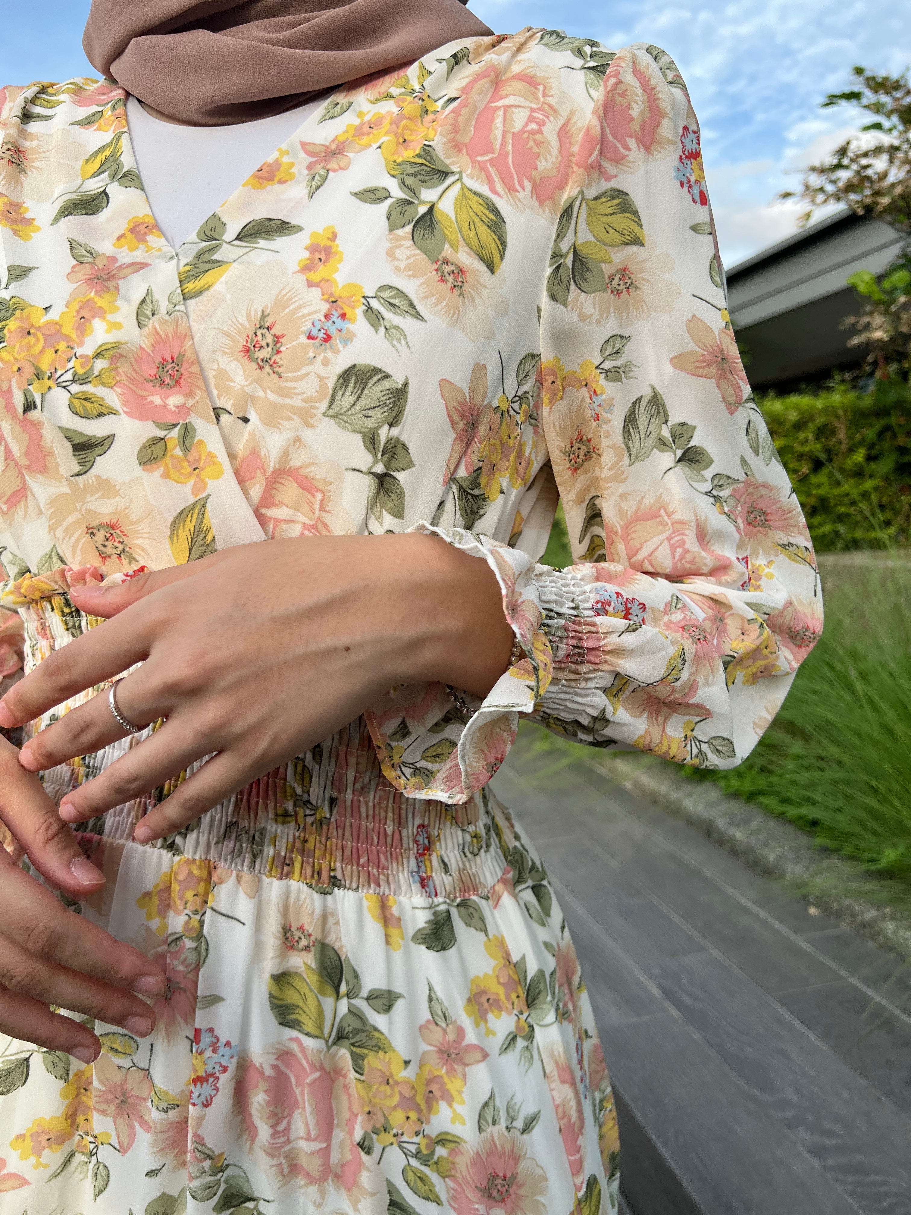 Floral Ruched Dress