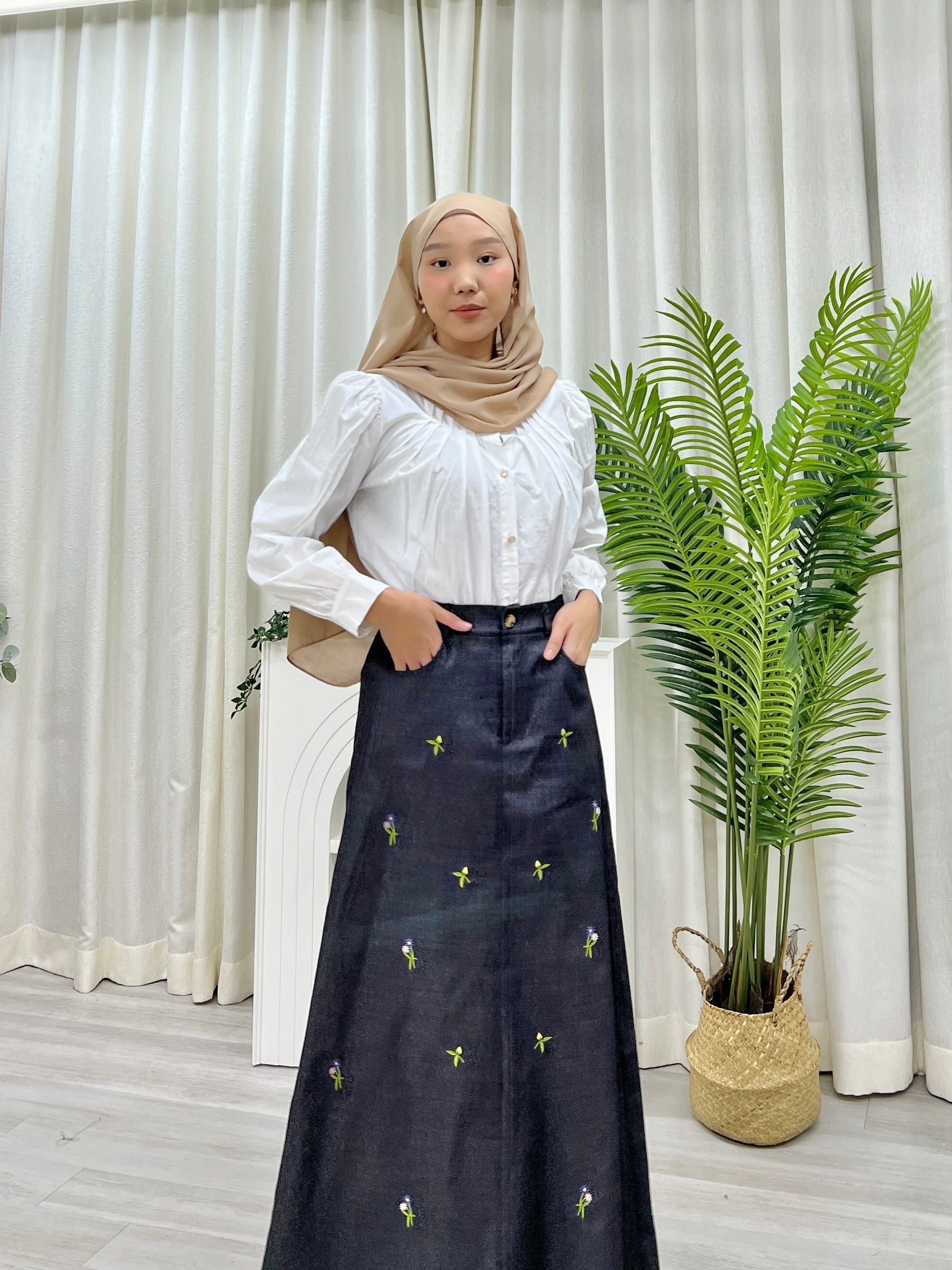 Lily Spring Denim Skirt