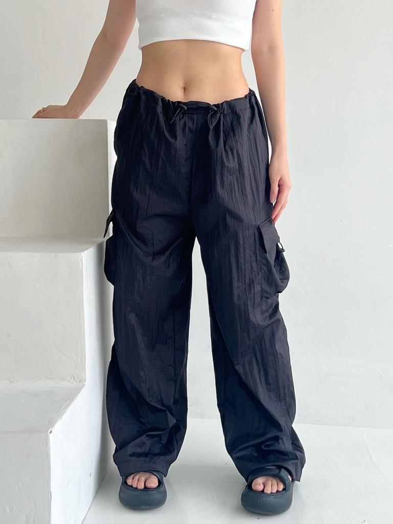 Drawstring Parachute Pants