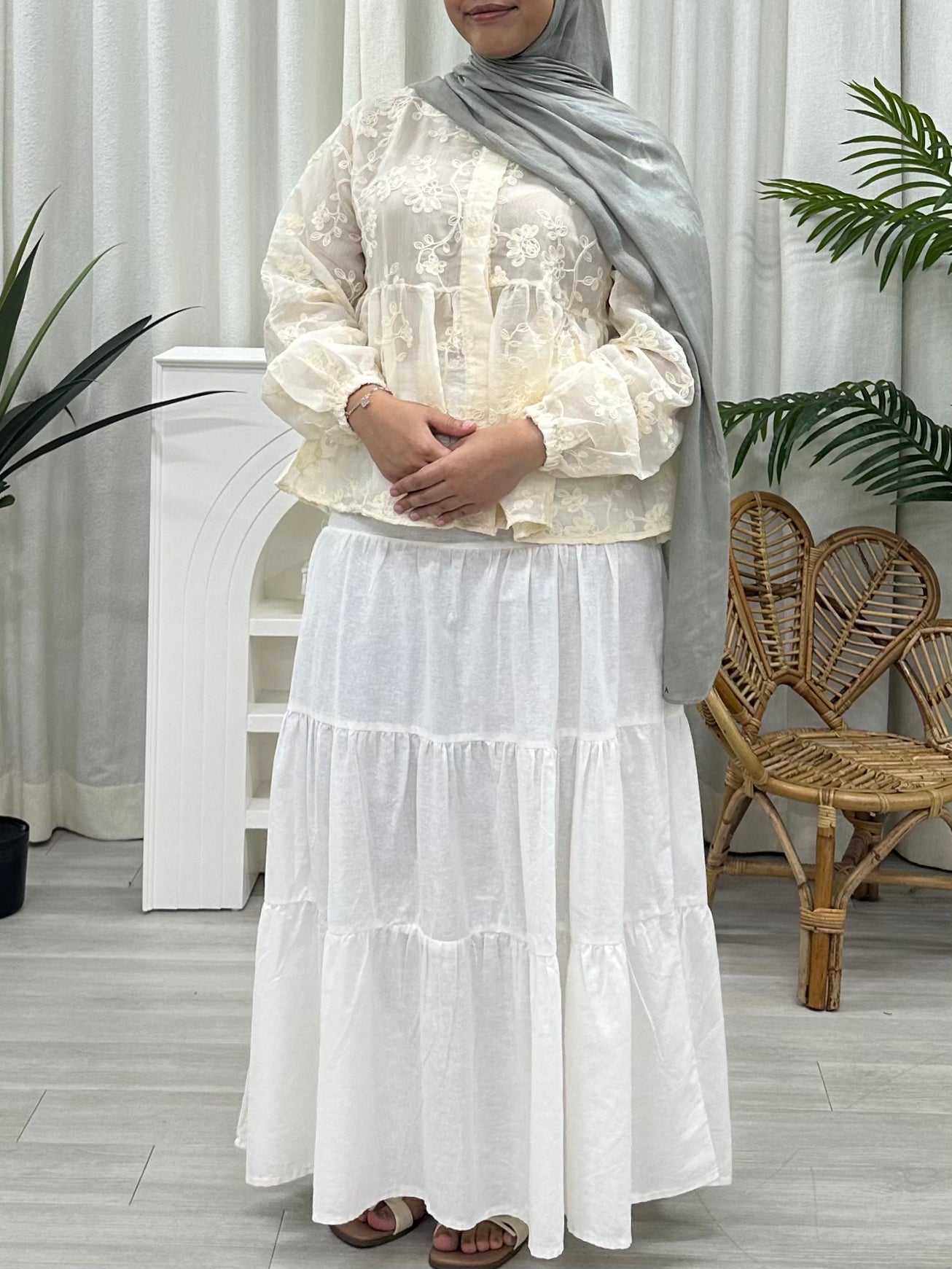 Rumi Embroidered Petals Top