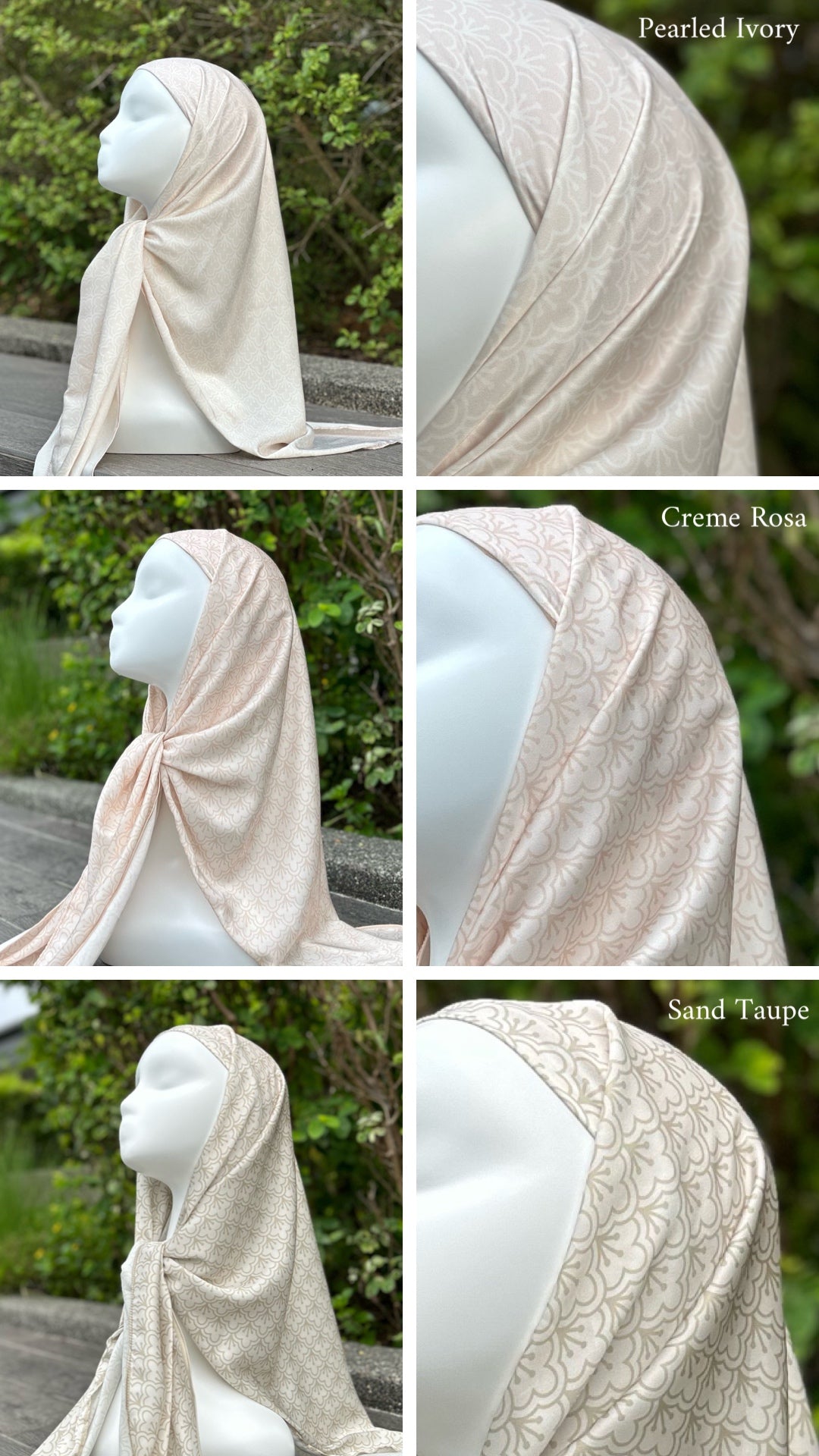 Triangle Satin Shawl - Arabica Scallop 2.0