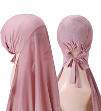 Load image into Gallery viewer, Plain Chiffon Shawl Attached Cap