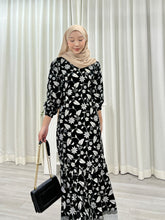 Load image into Gallery viewer, Batik Square Neck Ruffle Dress - Suhaila
