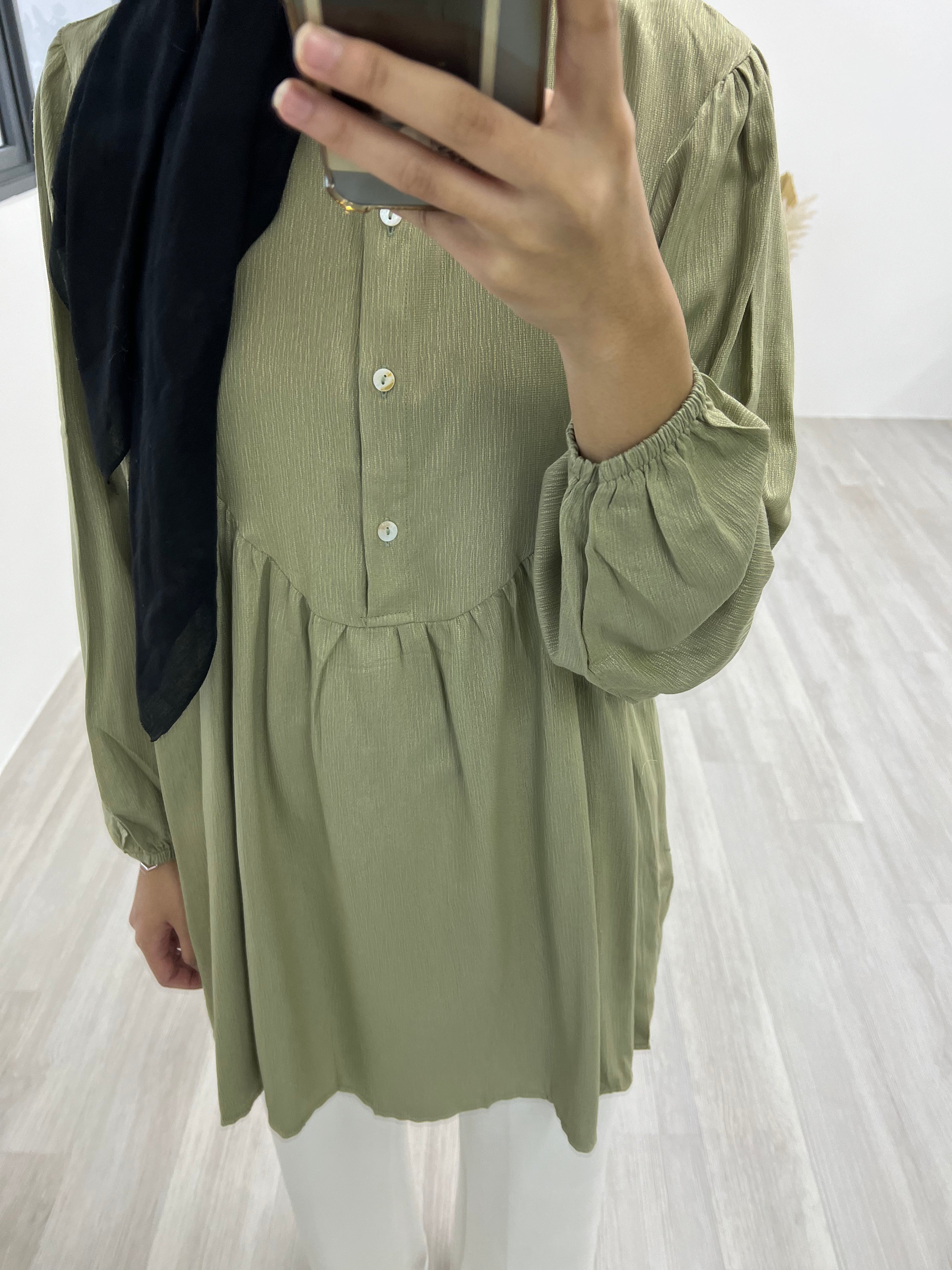 Modest Button-up Blouse