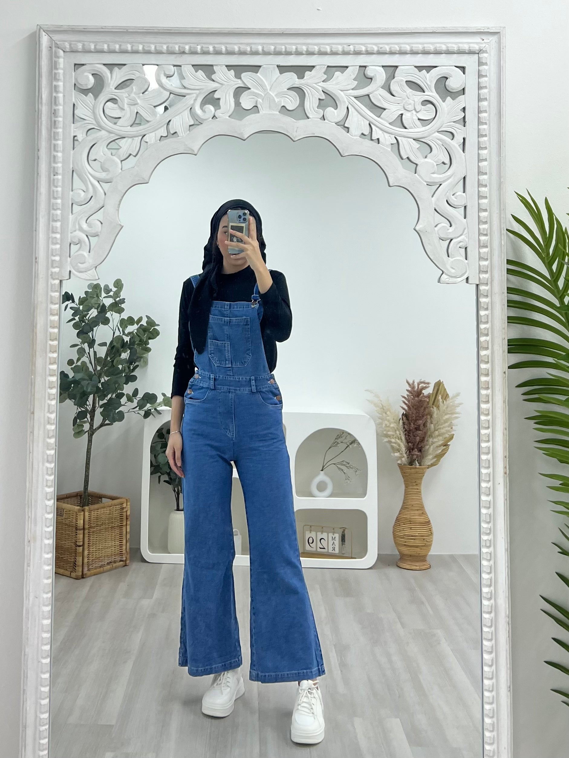 Denim Pinafore Overalls