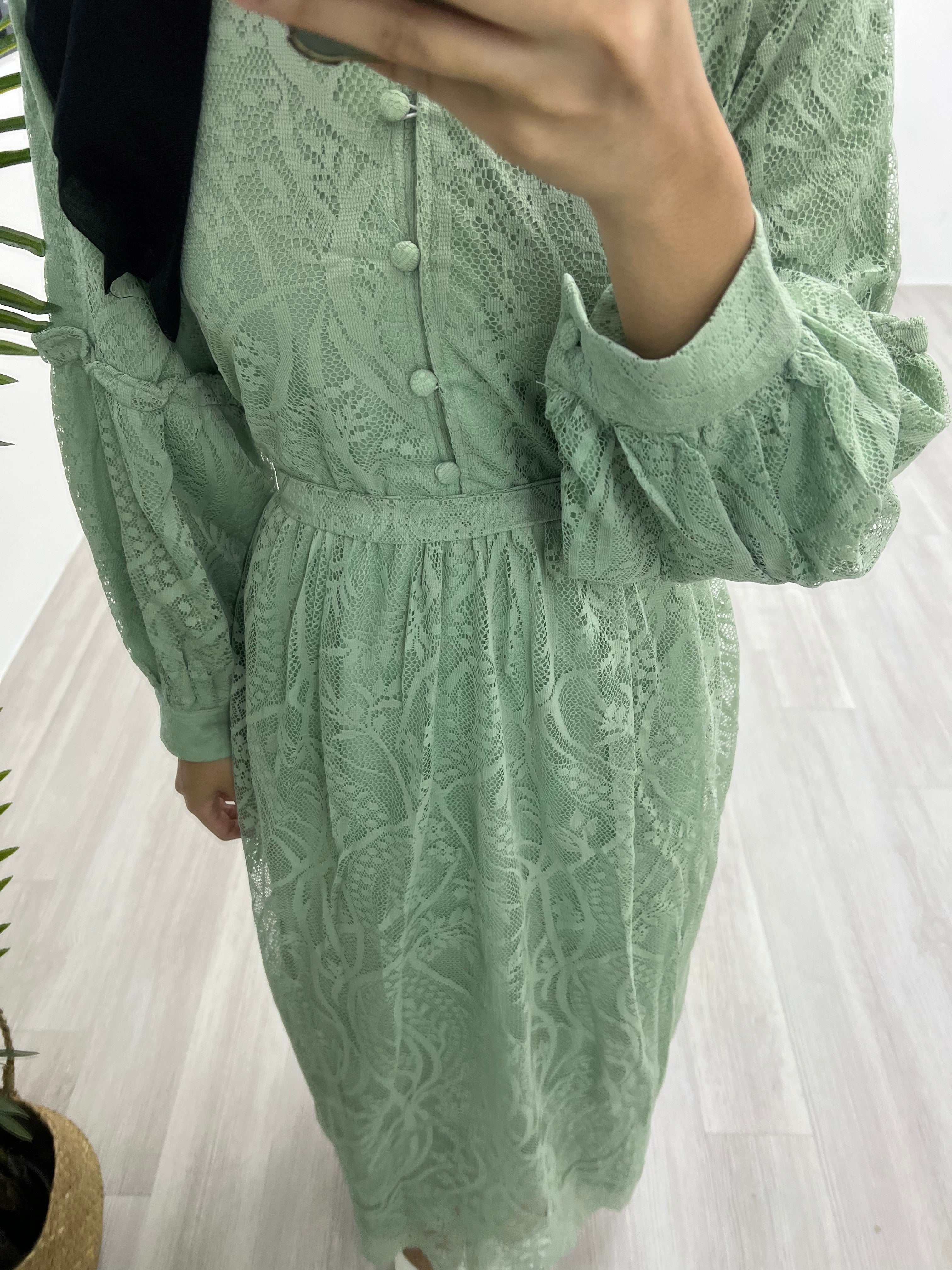 Safeeya Lace Ruffle Dress