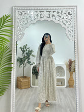 Load image into Gallery viewer, Printed Milkmaid Dress - Rain