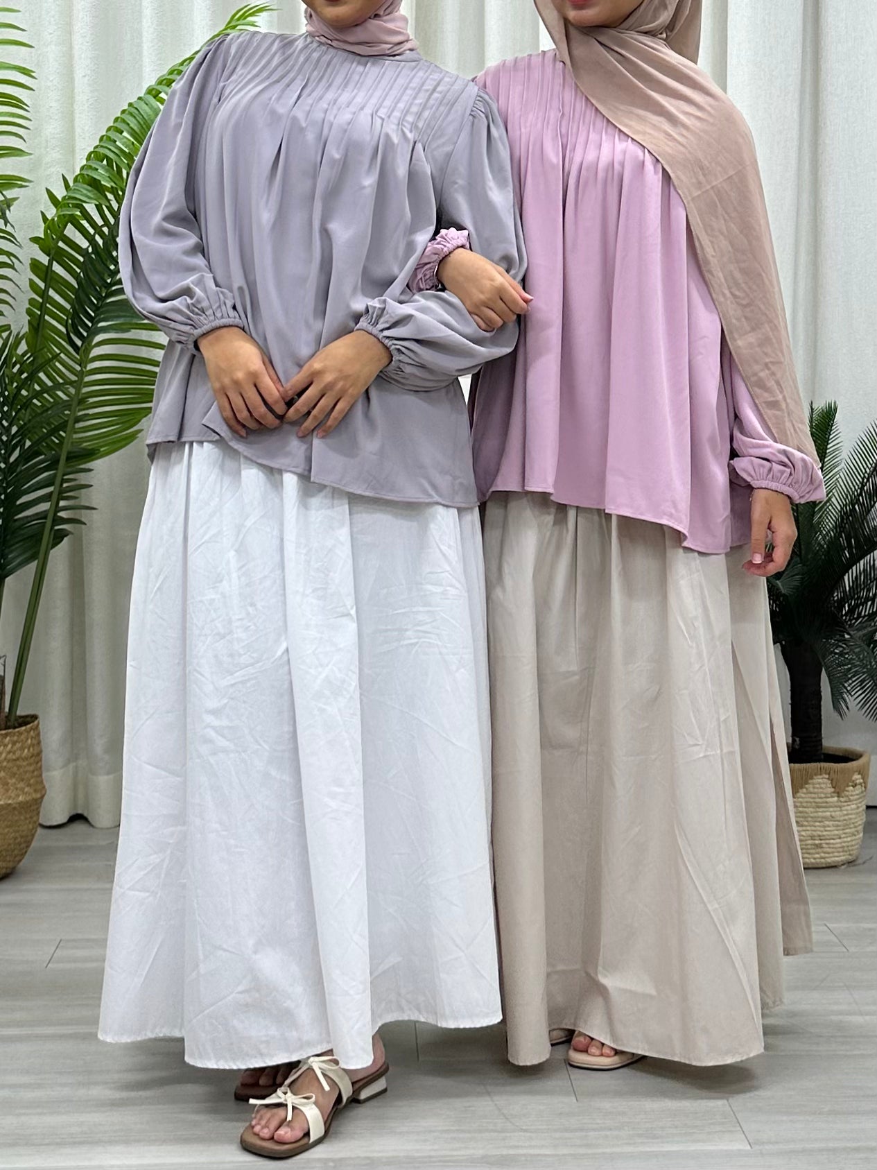 Rina Pleats Polyester Top Soft