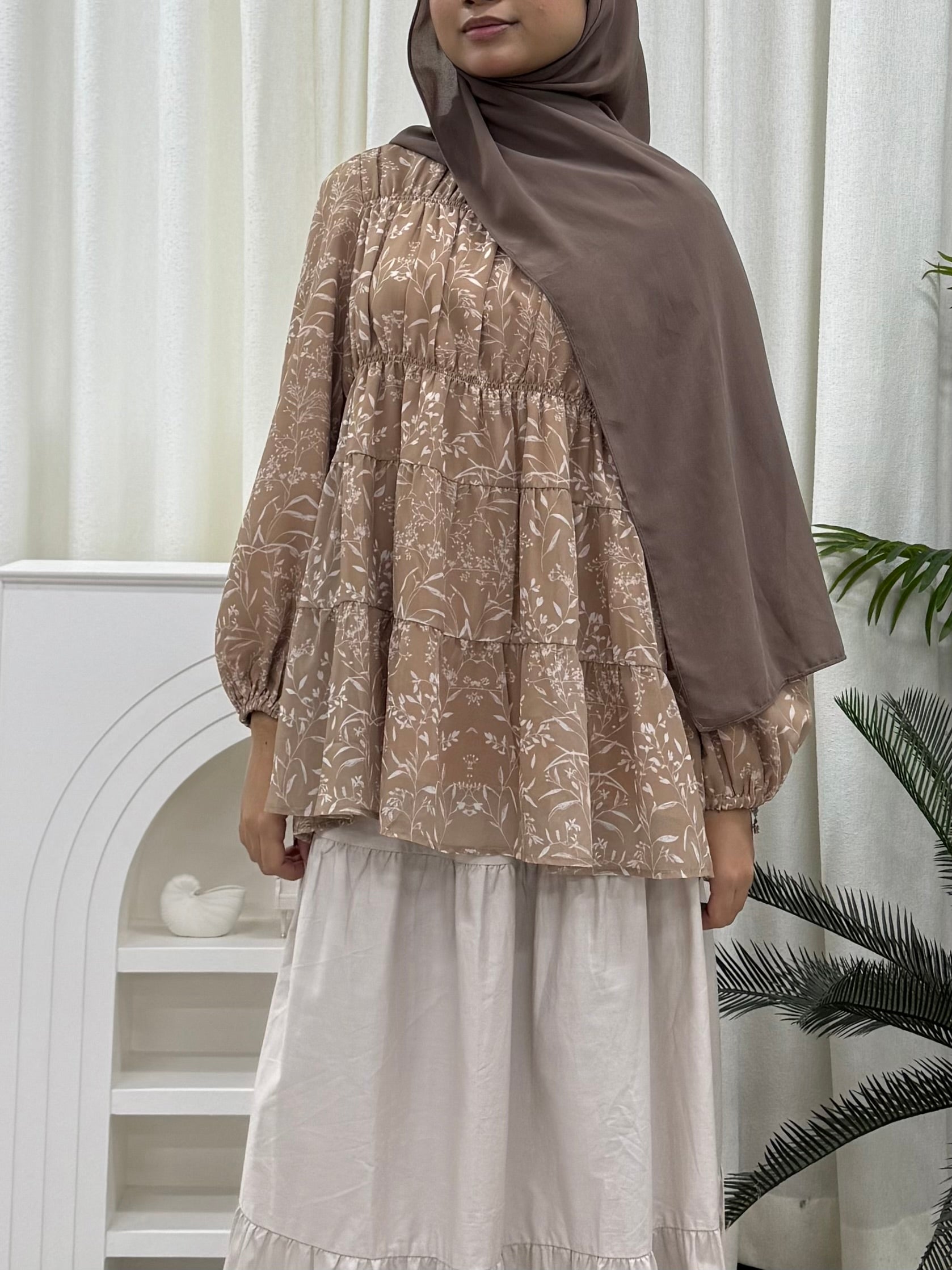 Freya Printed Ruched Top