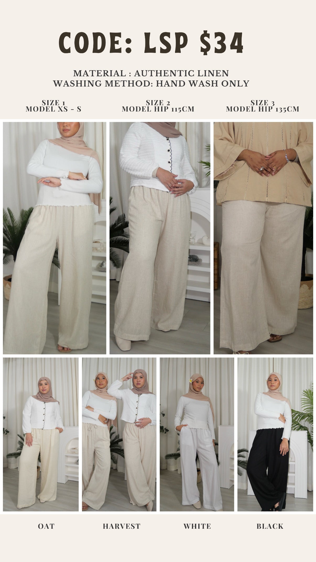 Linen Straight Pants