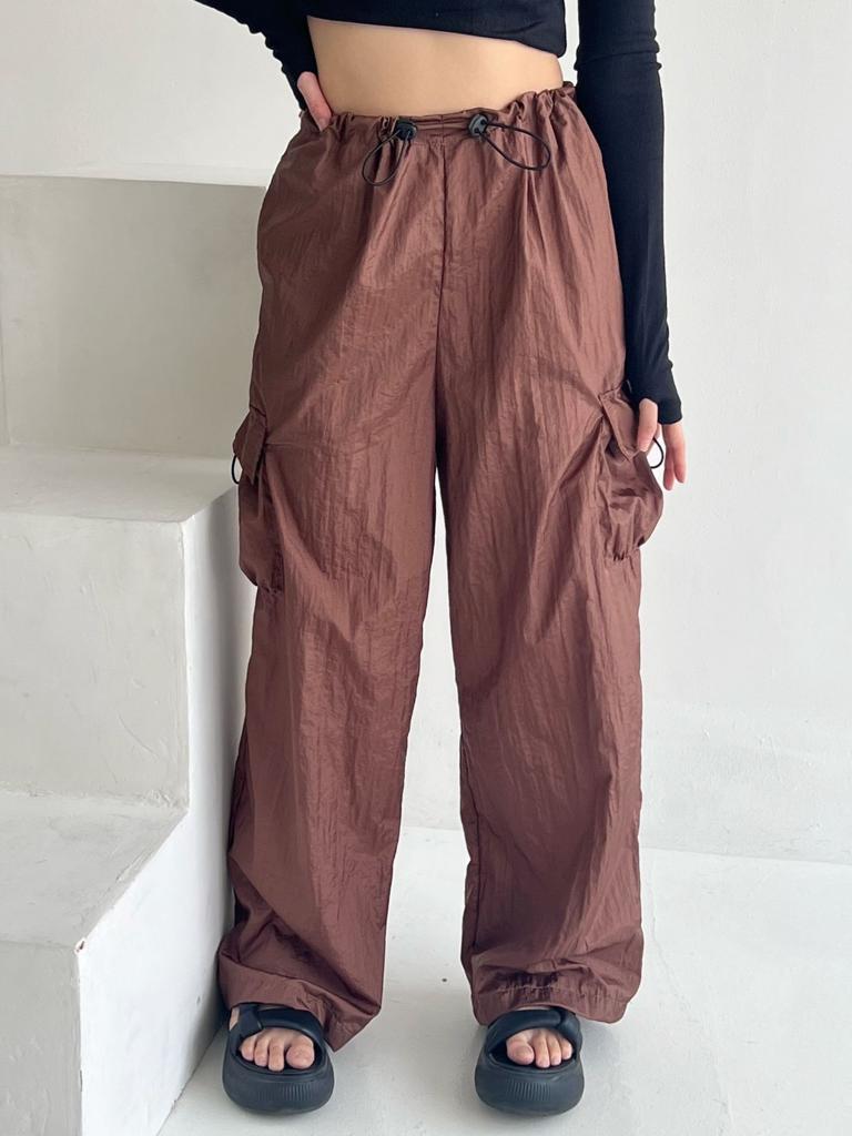 Drawstring Parachute Pants