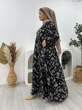 Load image into Gallery viewer, Printed Milkmaid Dress - Moon Flower
