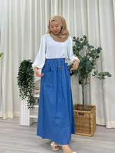 Load image into Gallery viewer, Bea Cotton Jeans Skirt
