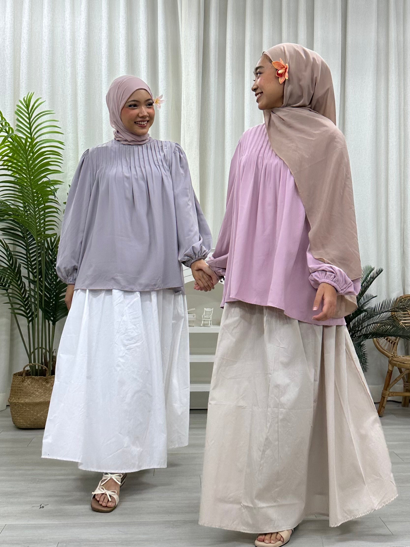 Rina Pleats Polyester Top Soft