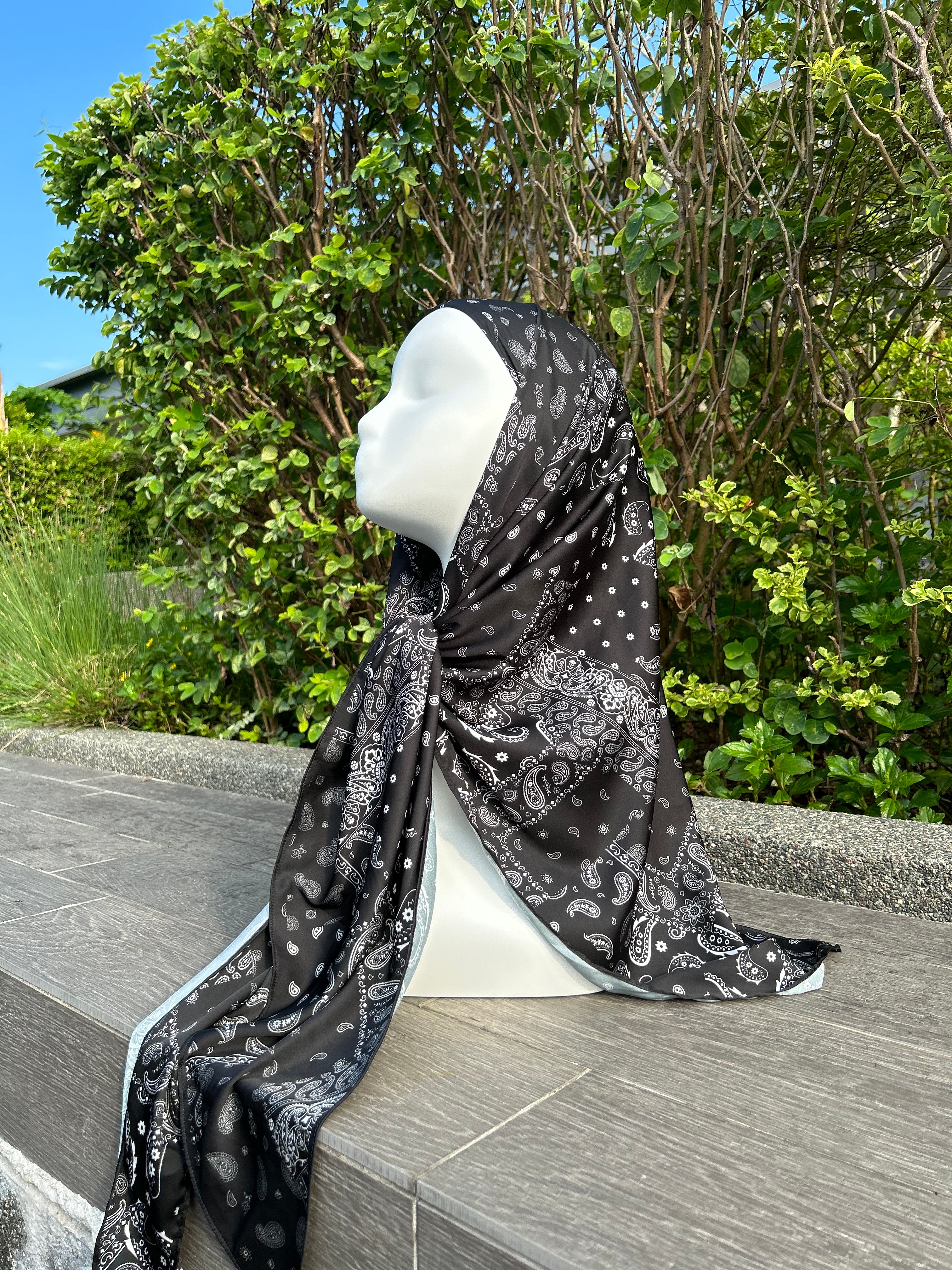 Triangle Satin Shawl - Bandana