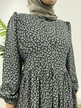 Load image into Gallery viewer, Printed Milkmaid Dress - Green Reen