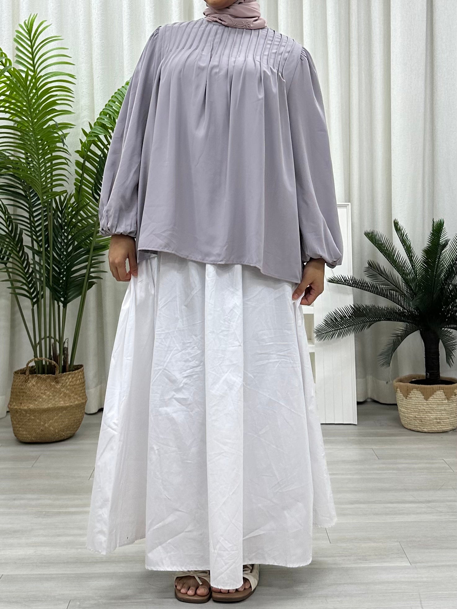 Rina Pleats Polyester Top Soft