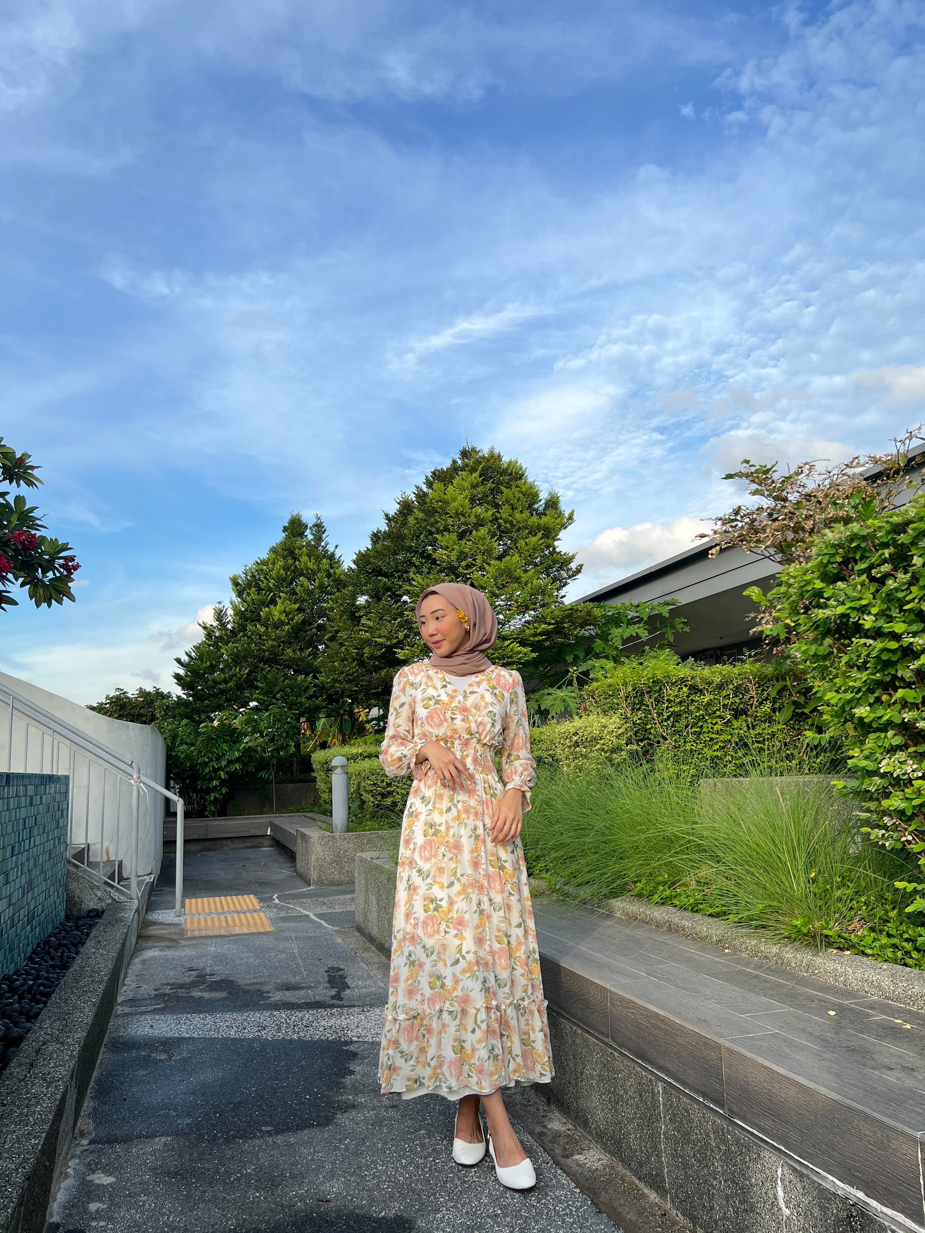 Floral Ruched Dress