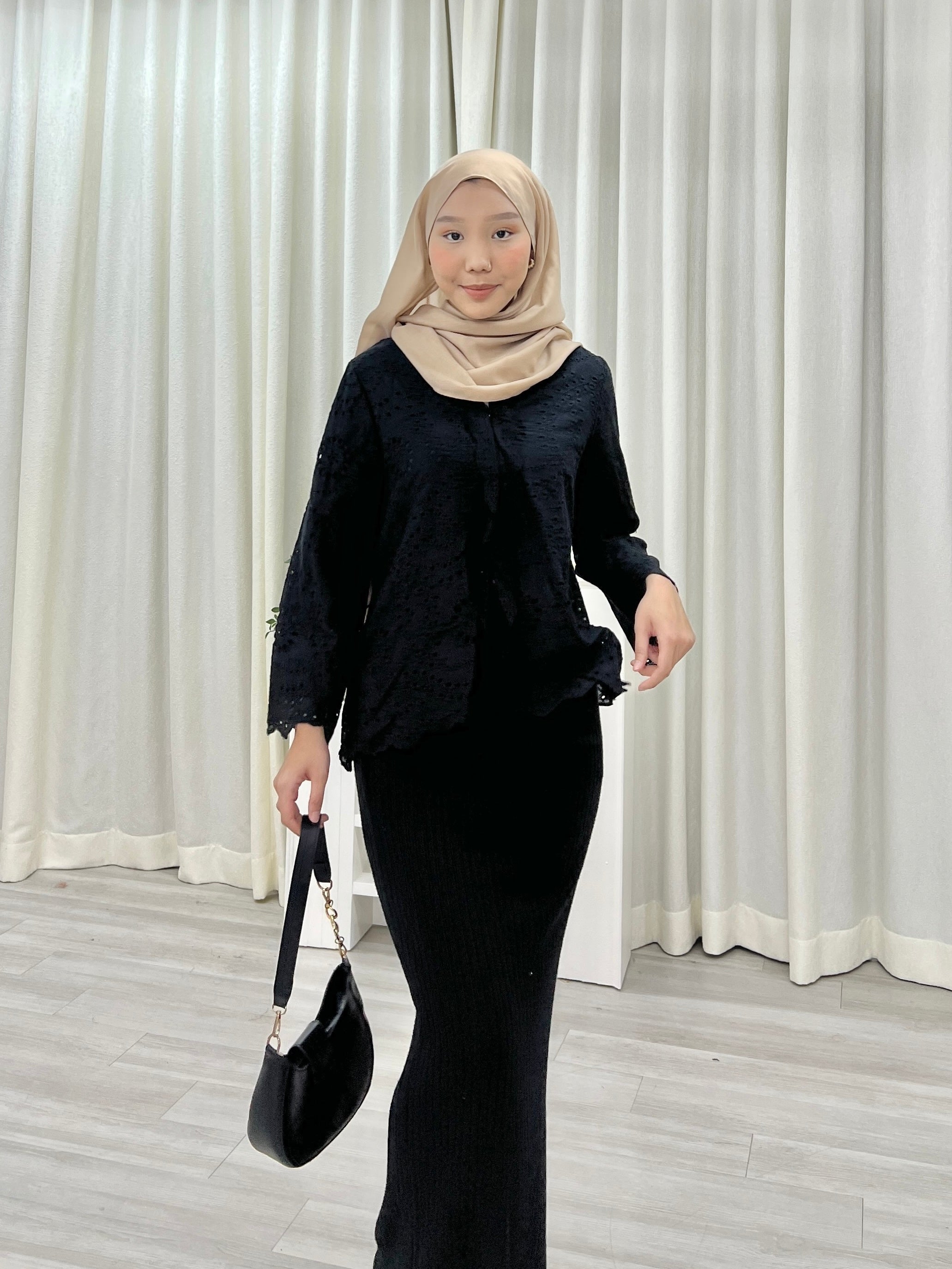 Zara Kebaya Eyelet Top