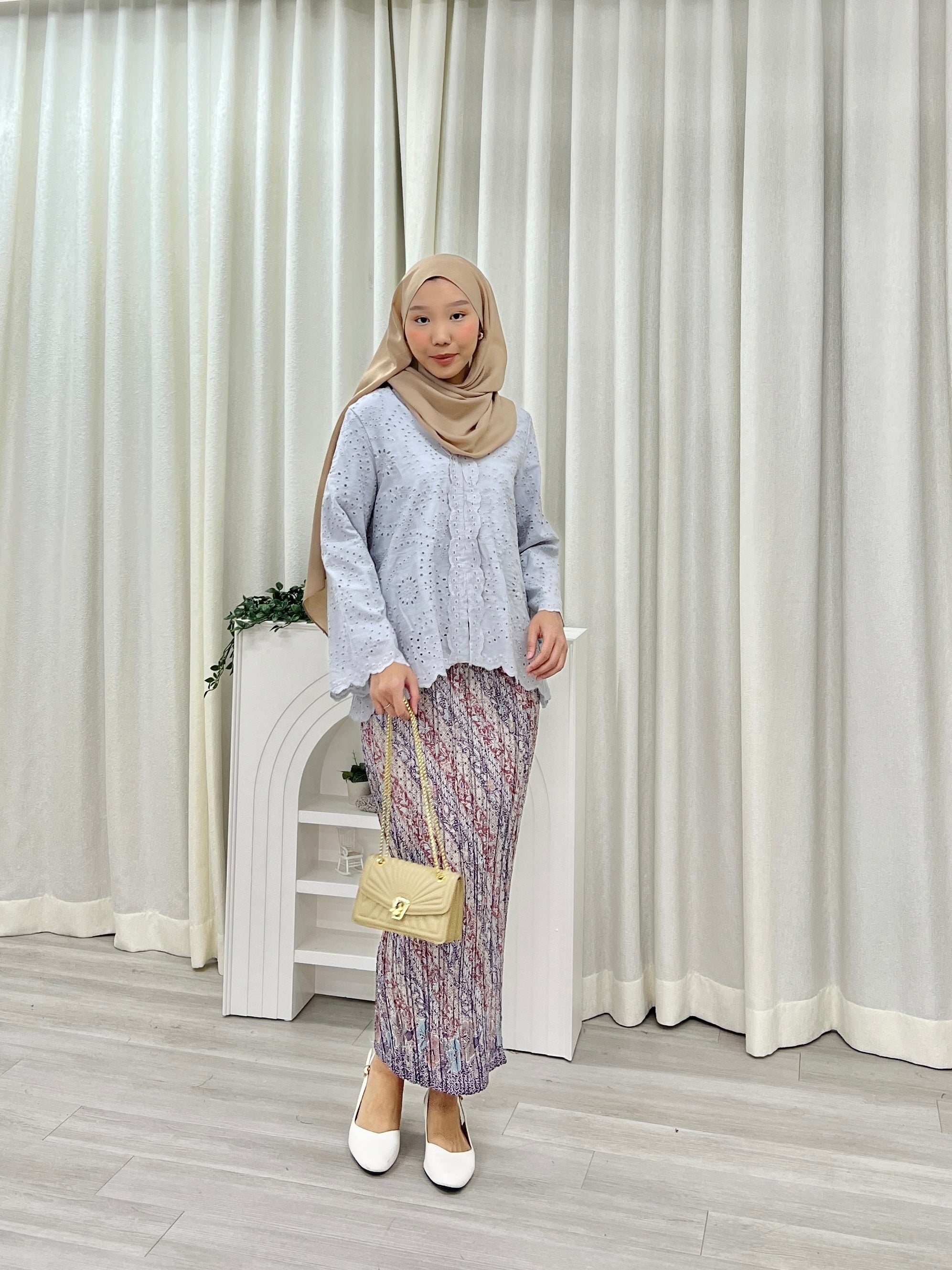 Zara Kebaya Eyelet Top