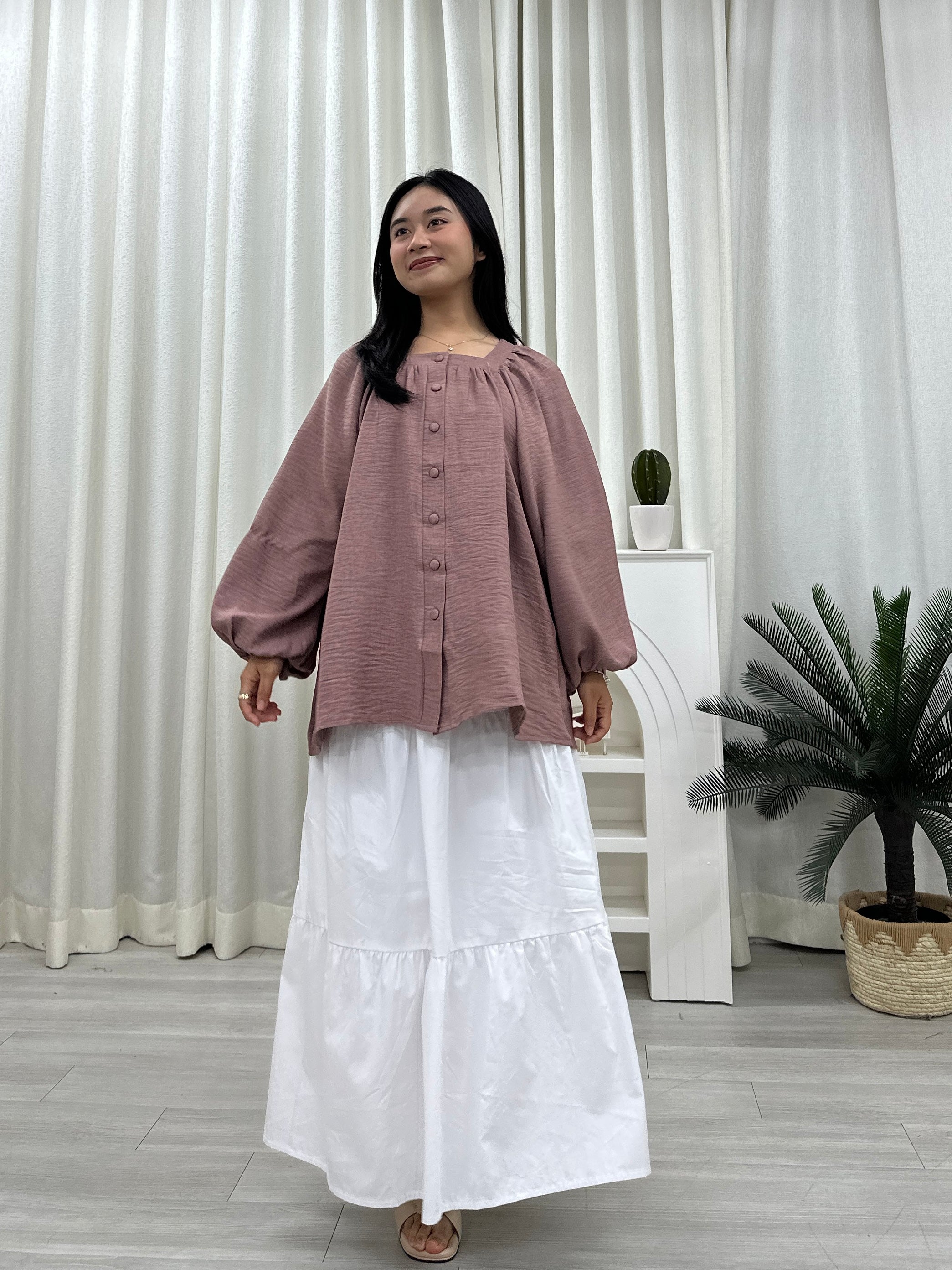 Thea Buttondown Plain Top