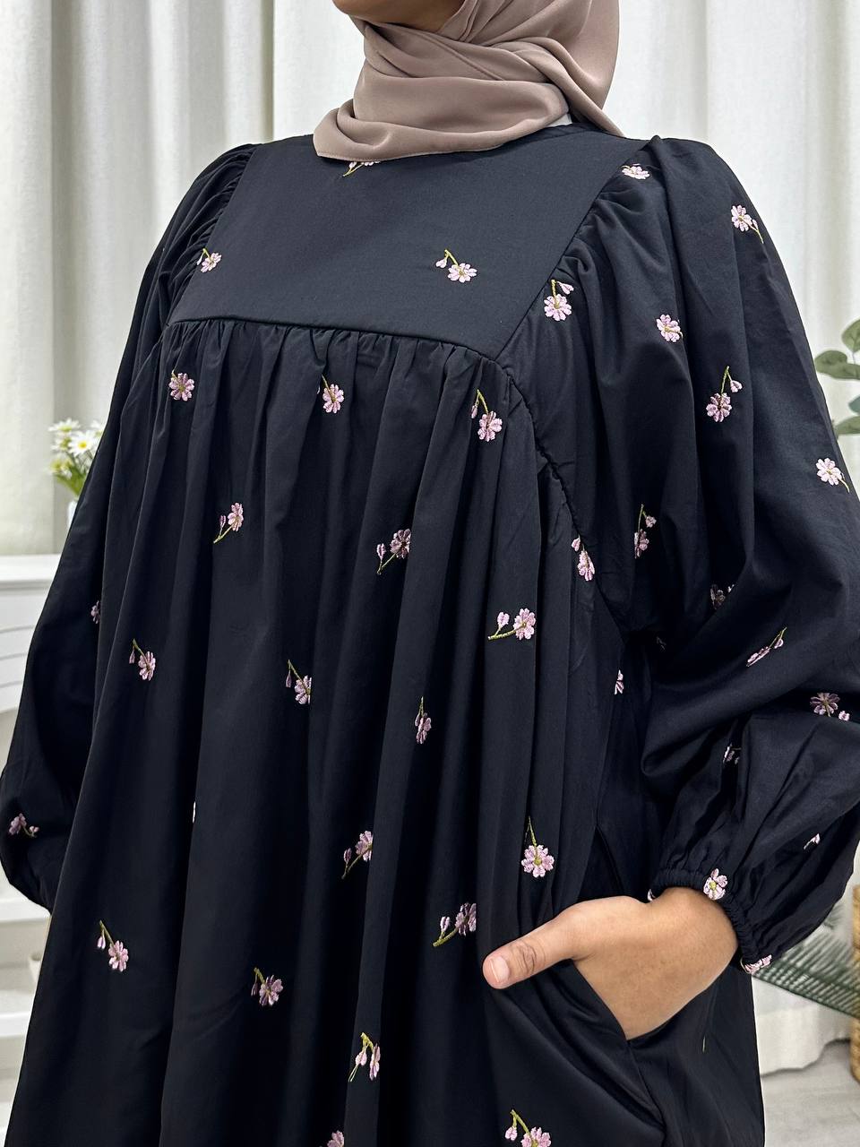 Embo Babydoll Tunic - Pink Pockets