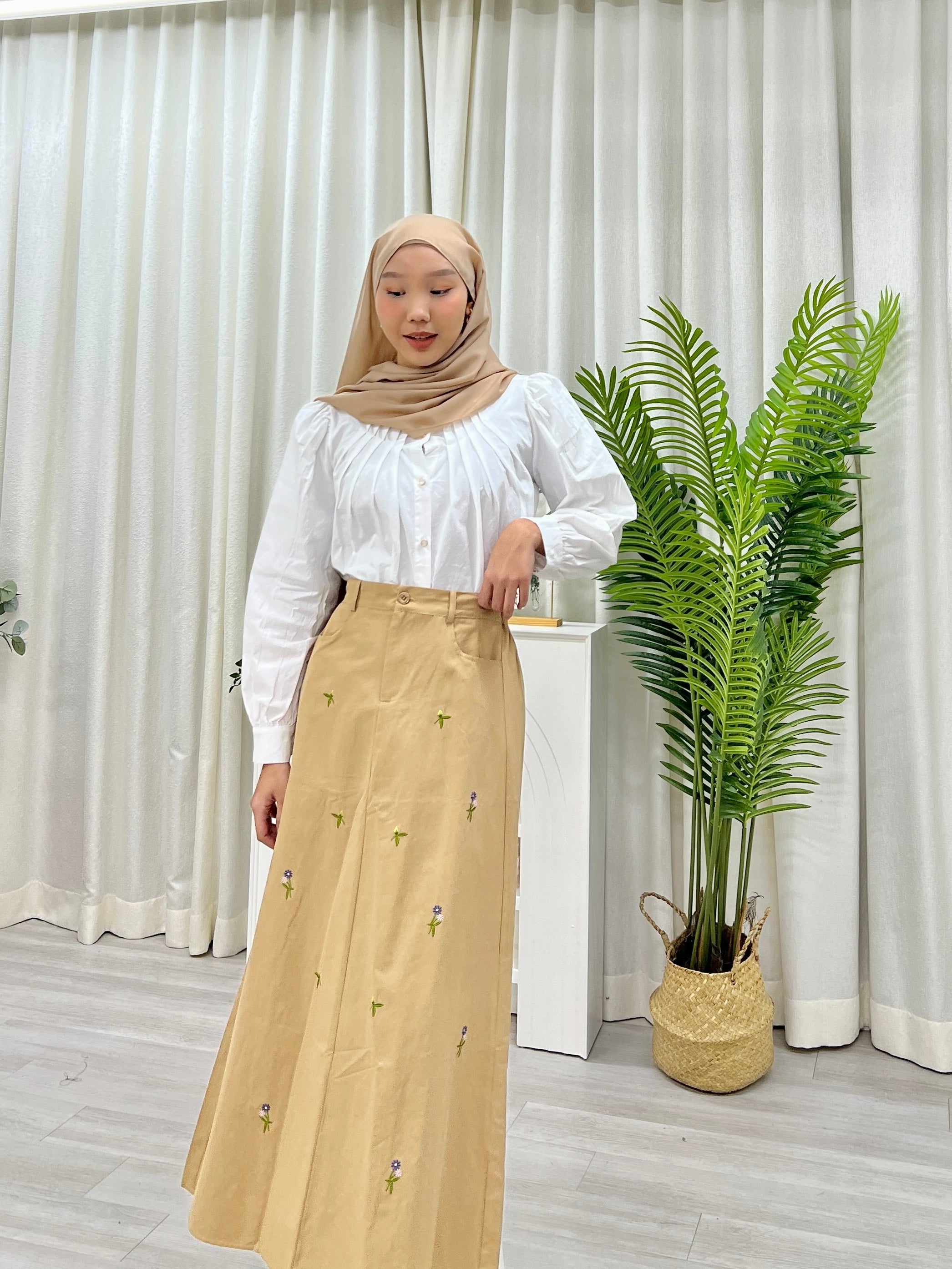 Pastel Garden Cotton Skirt