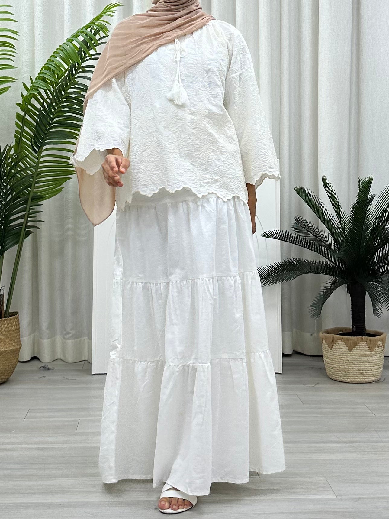 Flora Embroidered String Top