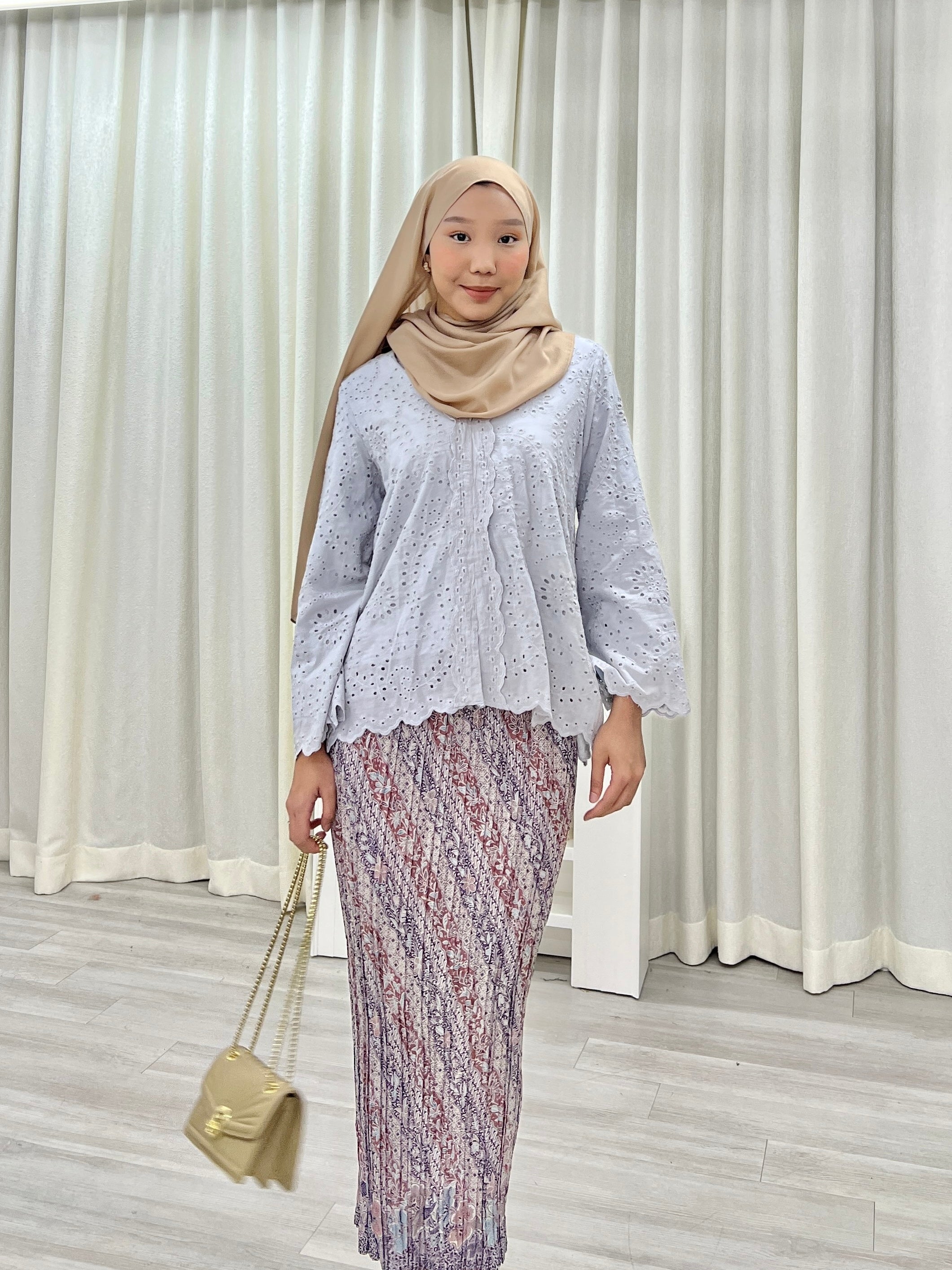 Zara Kebaya Eyelet Top