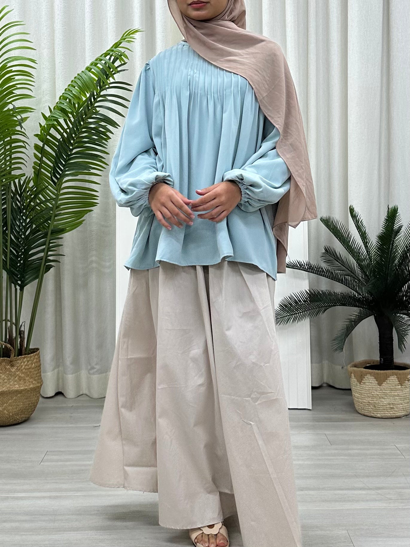 Rina Pleats Polyester Top Soft