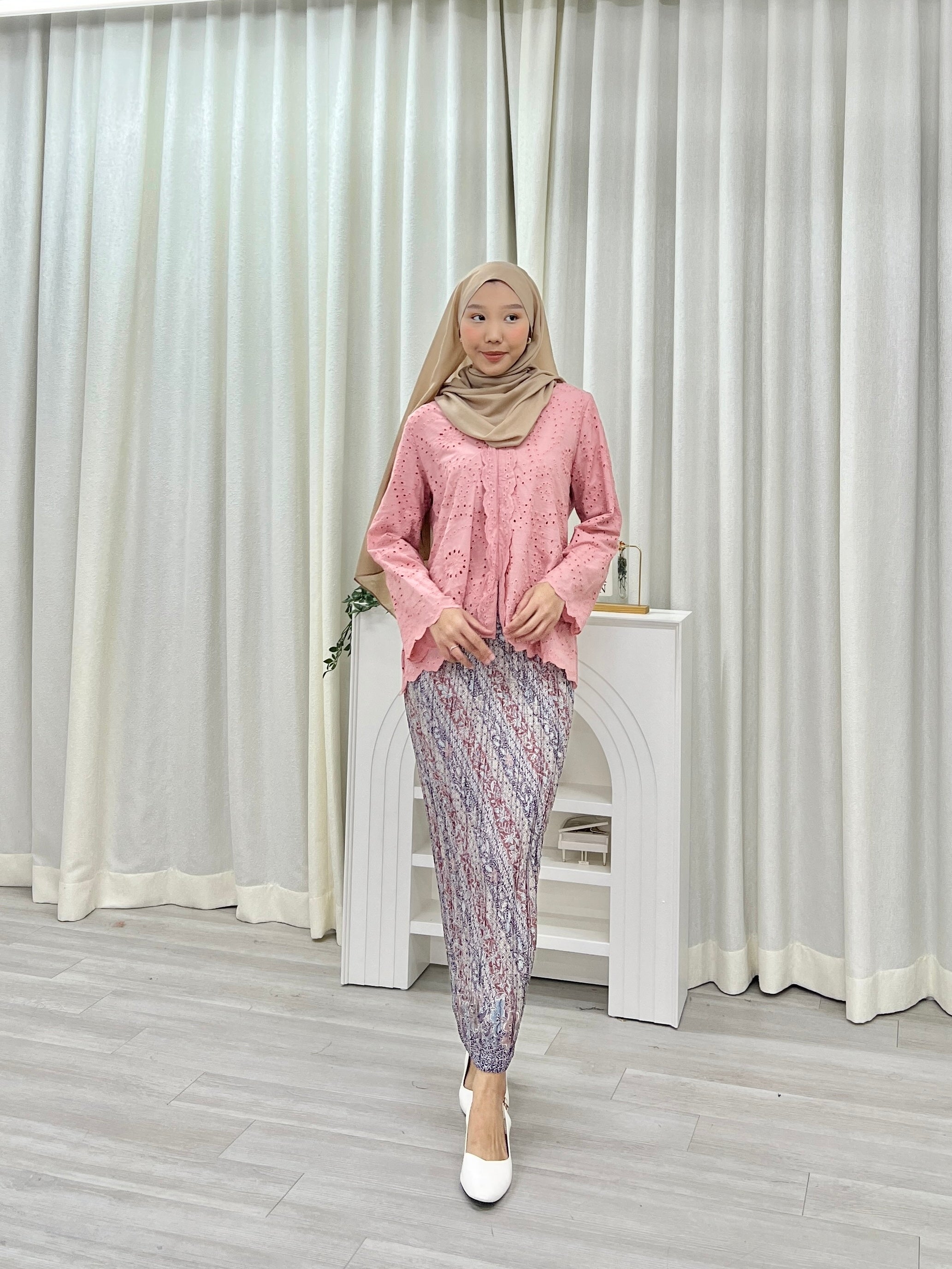 Zara Kebaya Eyelet Top