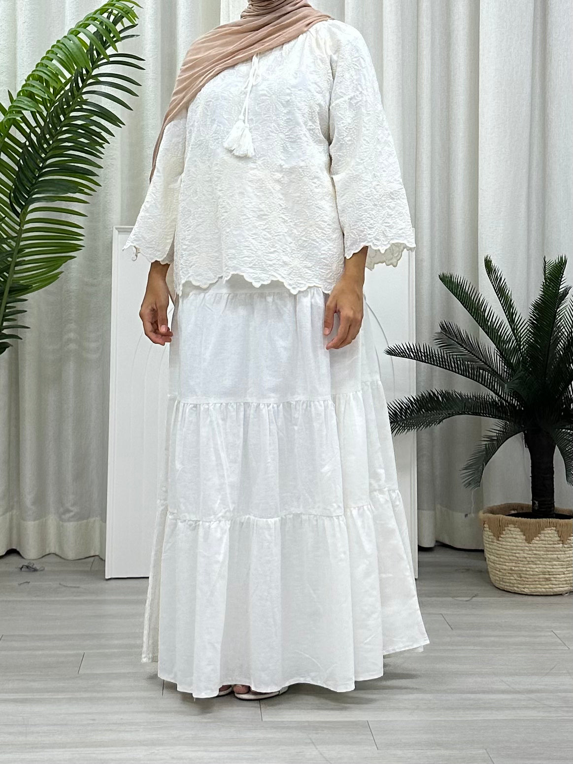 Flora Embroidered String Top