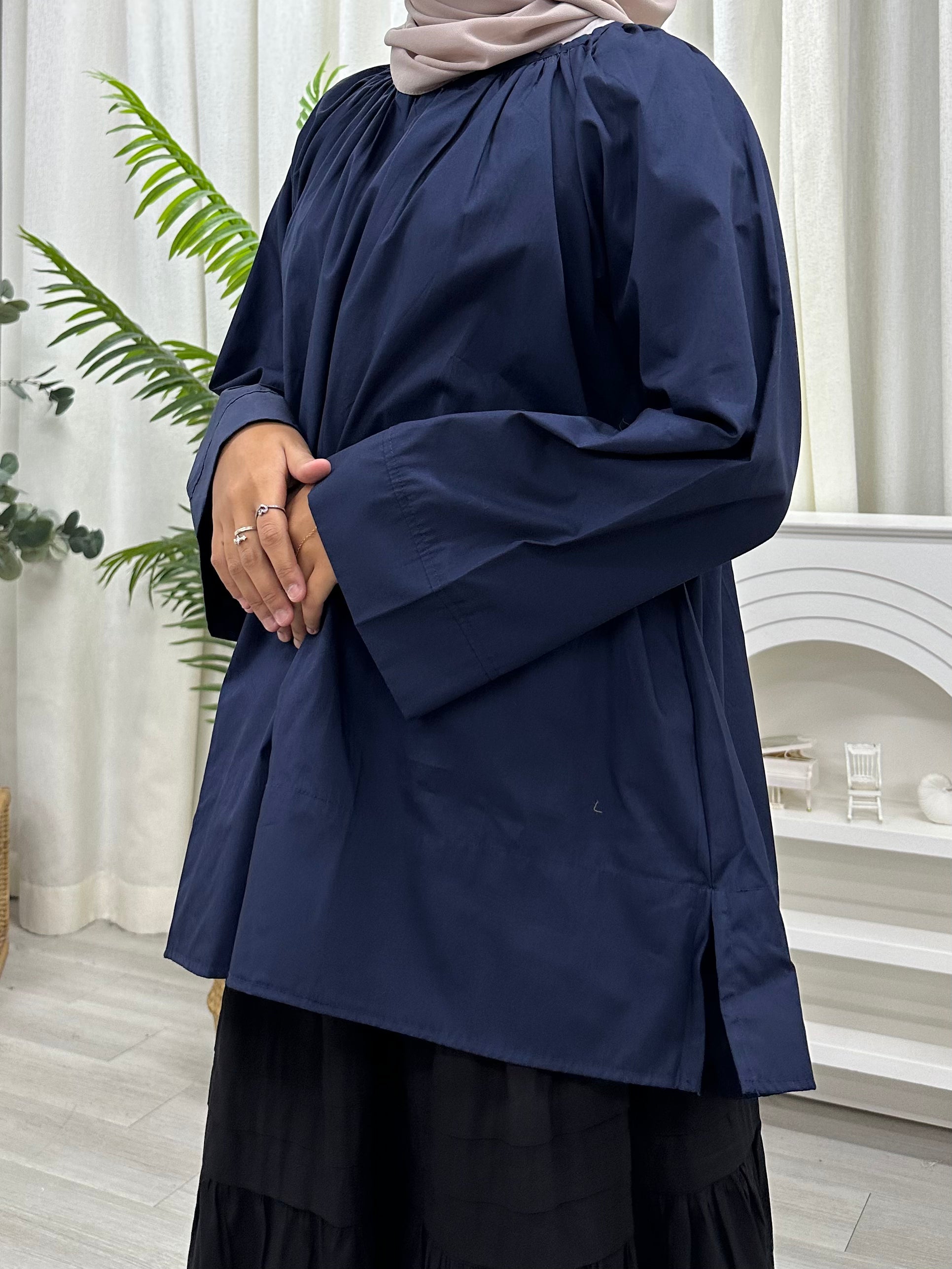 Plain Basic Wide Sleeve Top