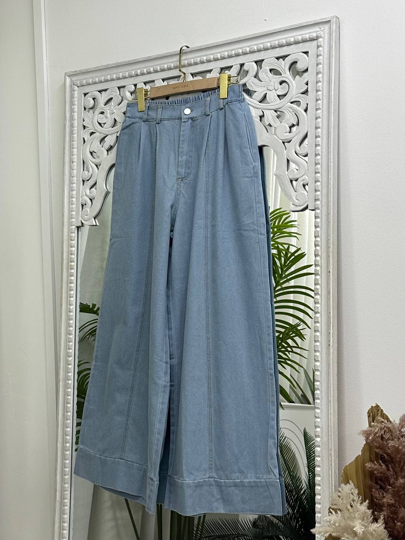 Warda Flared Denim Trousers