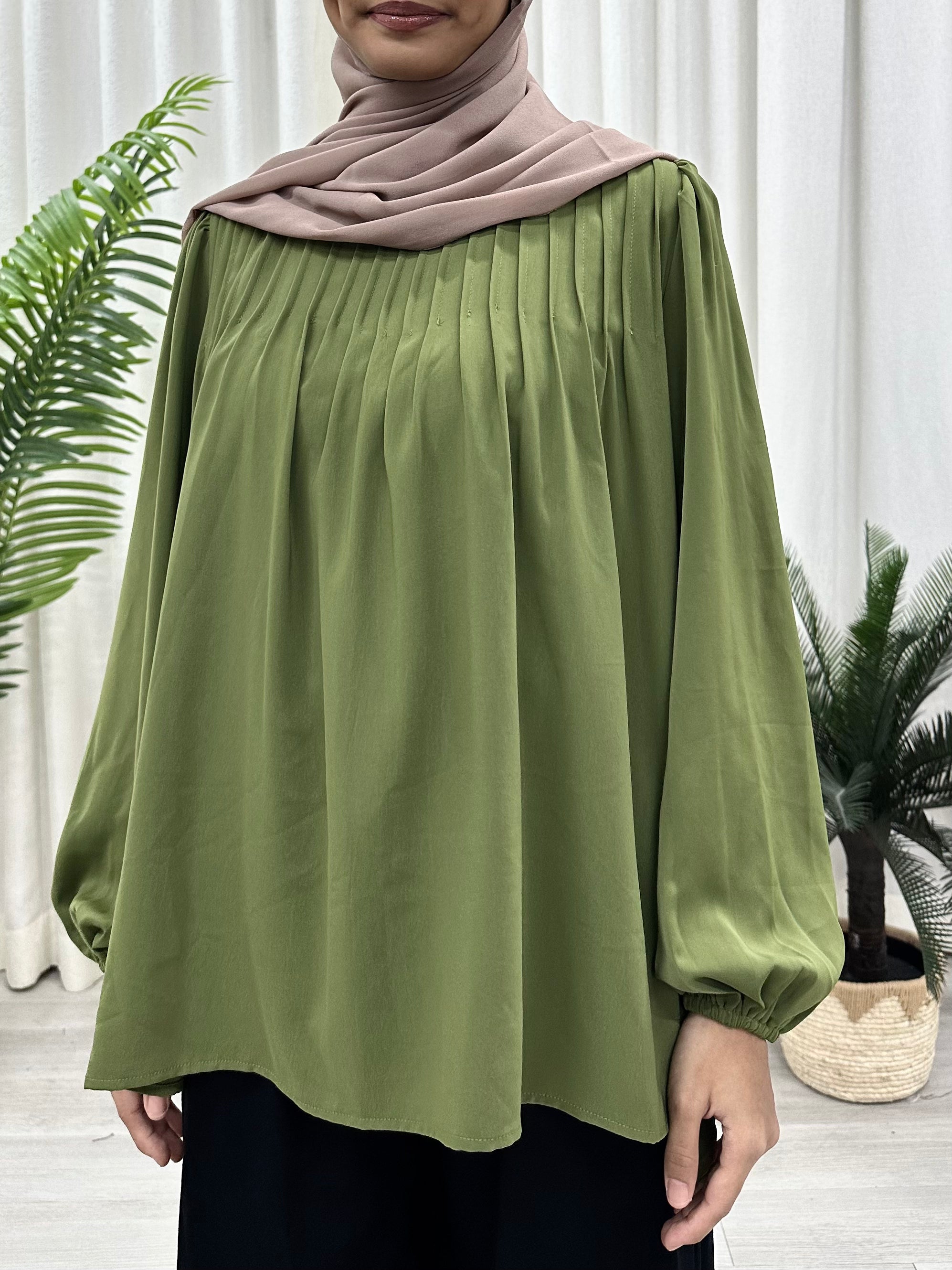 Rina Pleats Polyester Top Soft