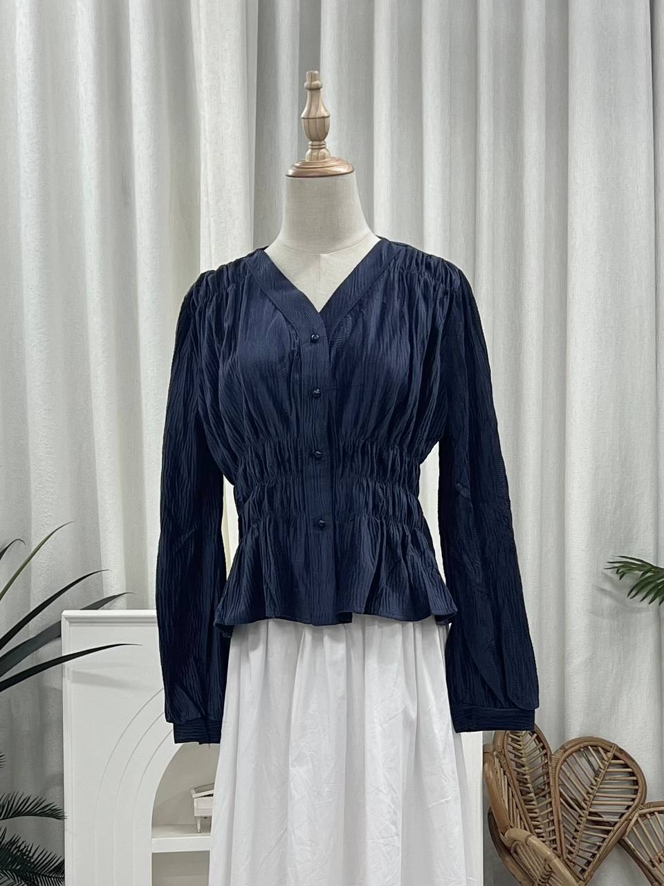 Korean Peplum Blouse Soft material