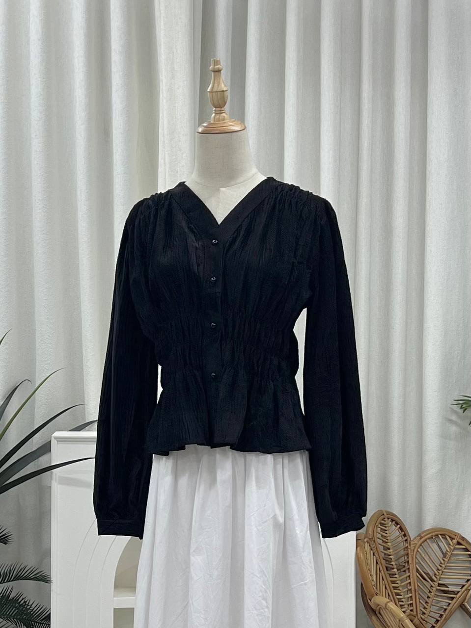 Korean Peplum Blouse Soft material