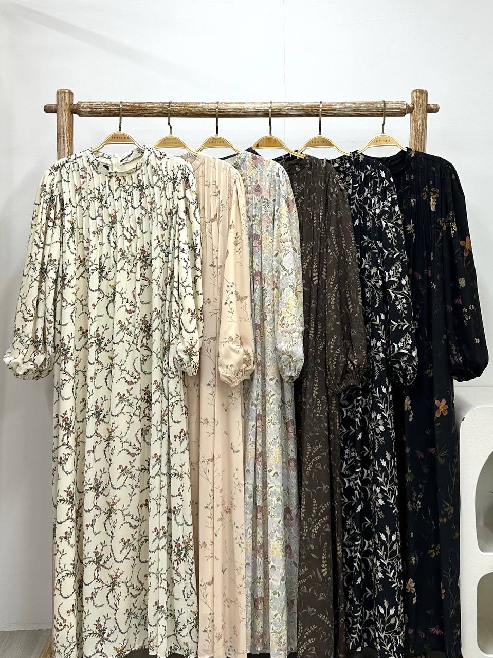 Rina Pleated Maxi Dress Chiffon HV Label