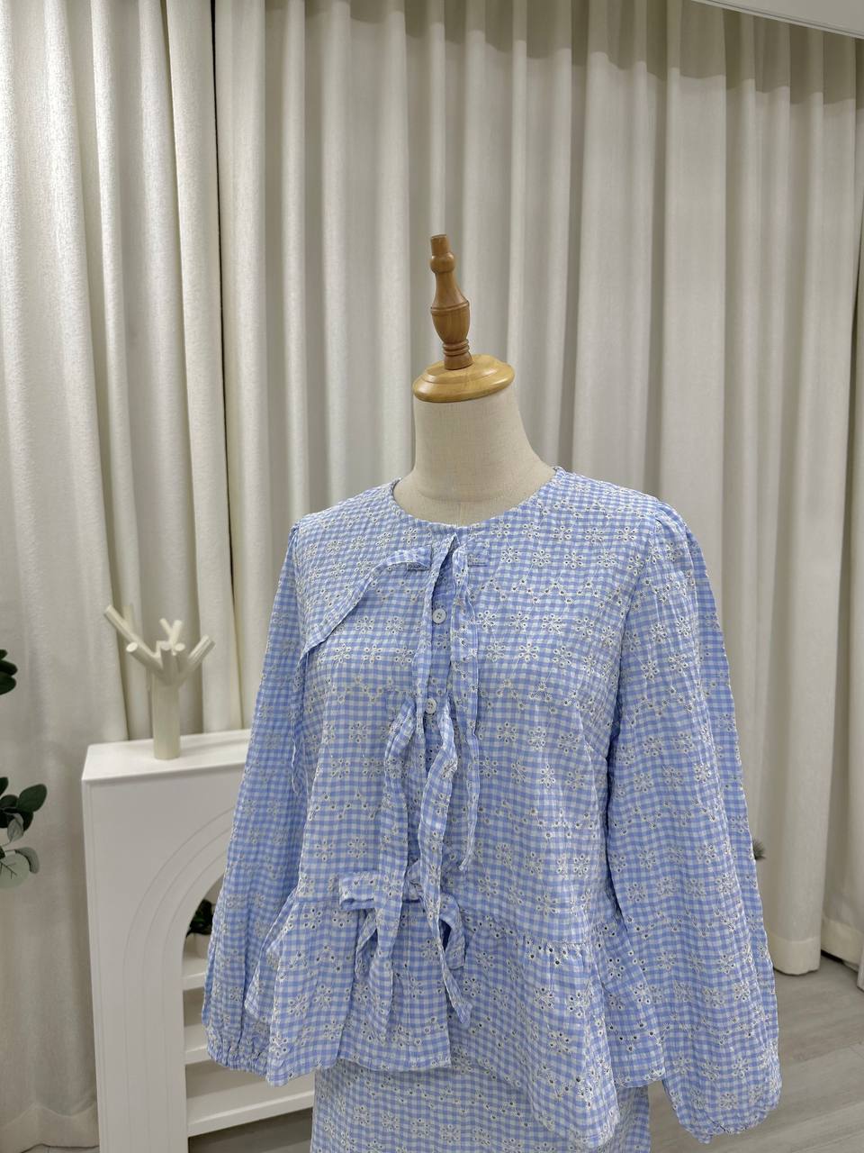 Gingham Bow Ensemble Set