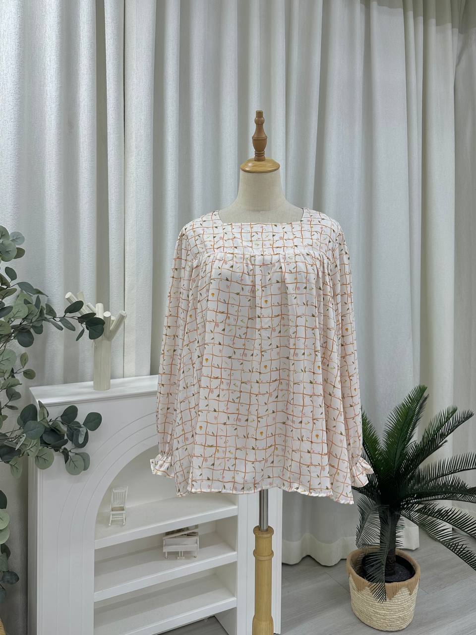 Farsi Printed Doll Chiffon Top