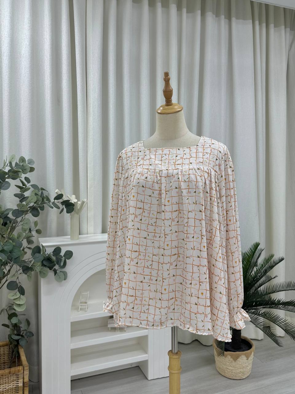 Farsi Printed Doll Chiffon Top