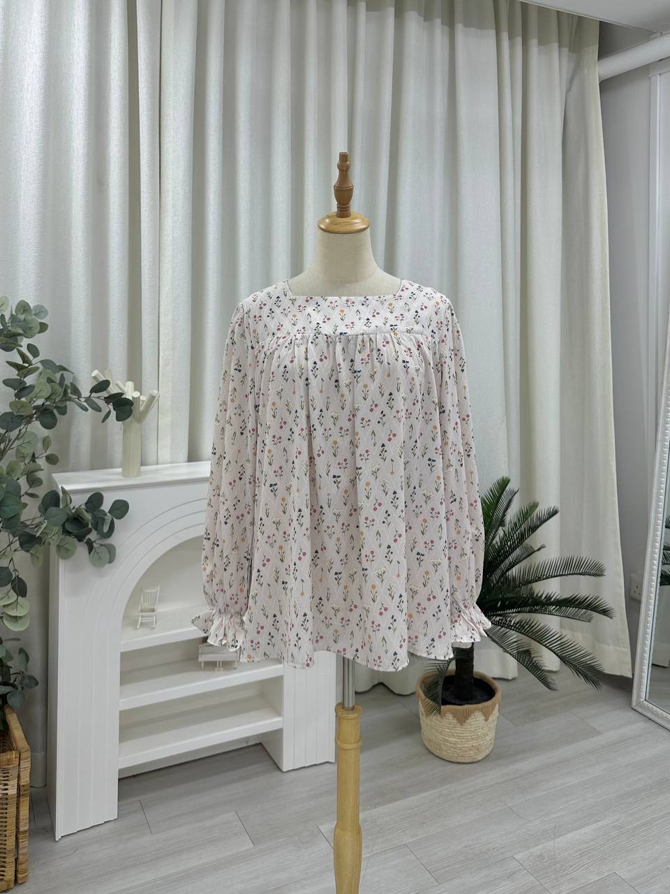 Farsi Printed Doll Chiffon Top
