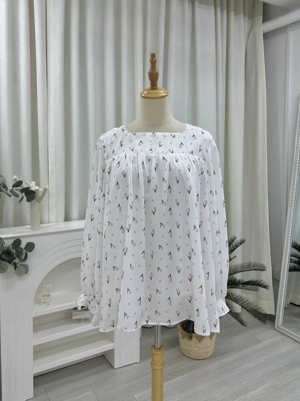 Farsi Printed Doll Chiffon Top
