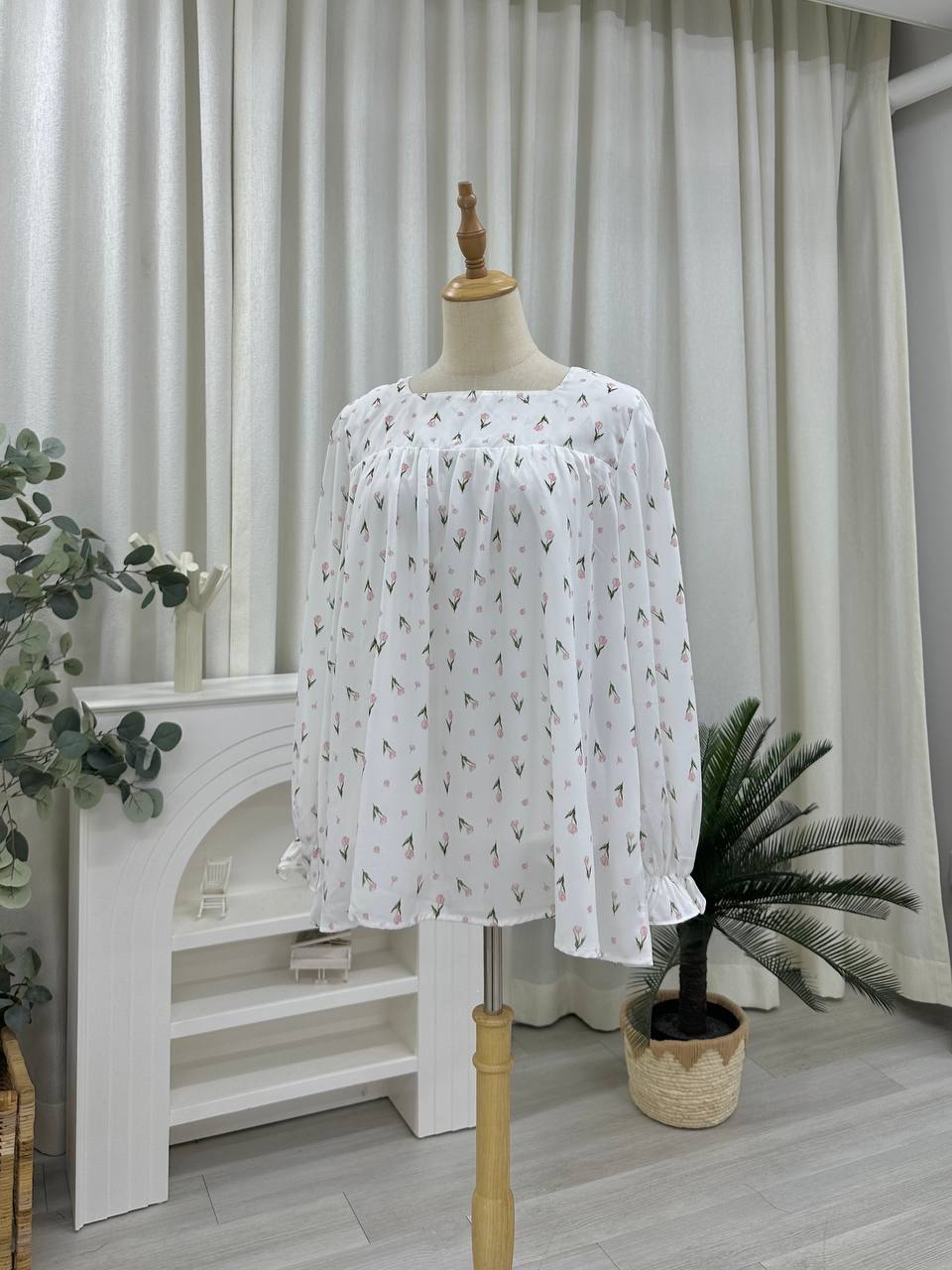 Farsi Printed Doll Chiffon Top