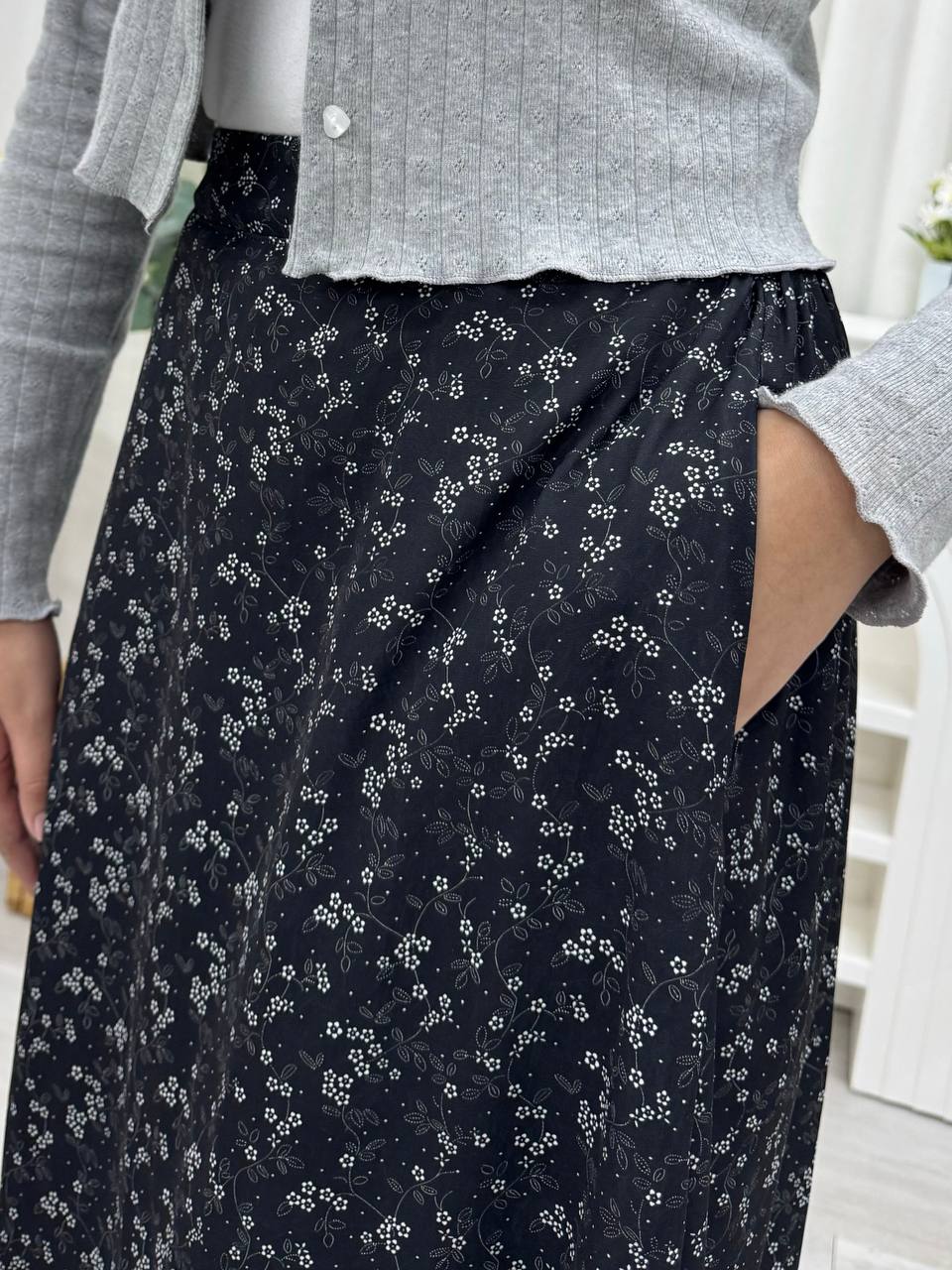 Printed A Line Skirt