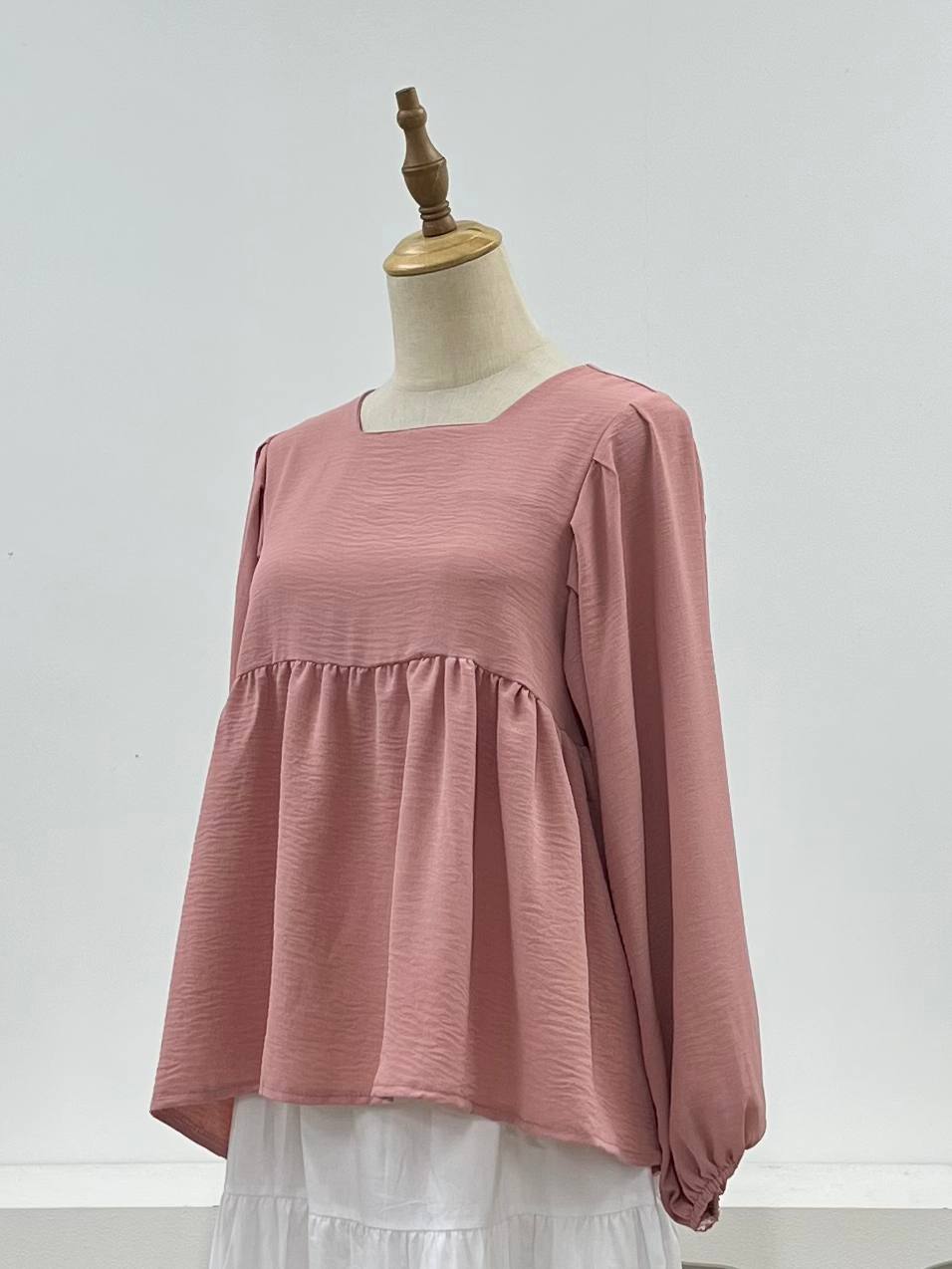 Square Neck Pia Crinkle Top